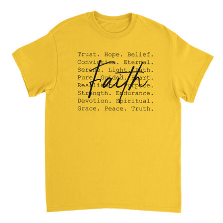 Faith Inspired Heavyweight Cotton T-Shirt – Classic Fit & Comfortable - KPAP Canada