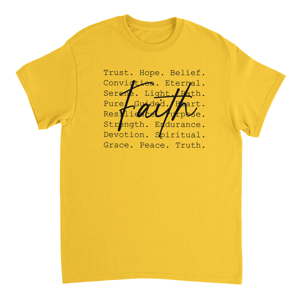 Faith Inspired Heavyweight Cotton T-Shirt – Classic Fit & Comfortable - KPAP Canada