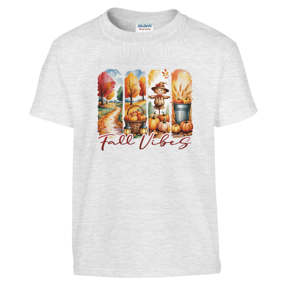 Kids' Fall Vibes T-Shirt – Autumn, Halloween & Thanksgiving Design - KPAP Canada