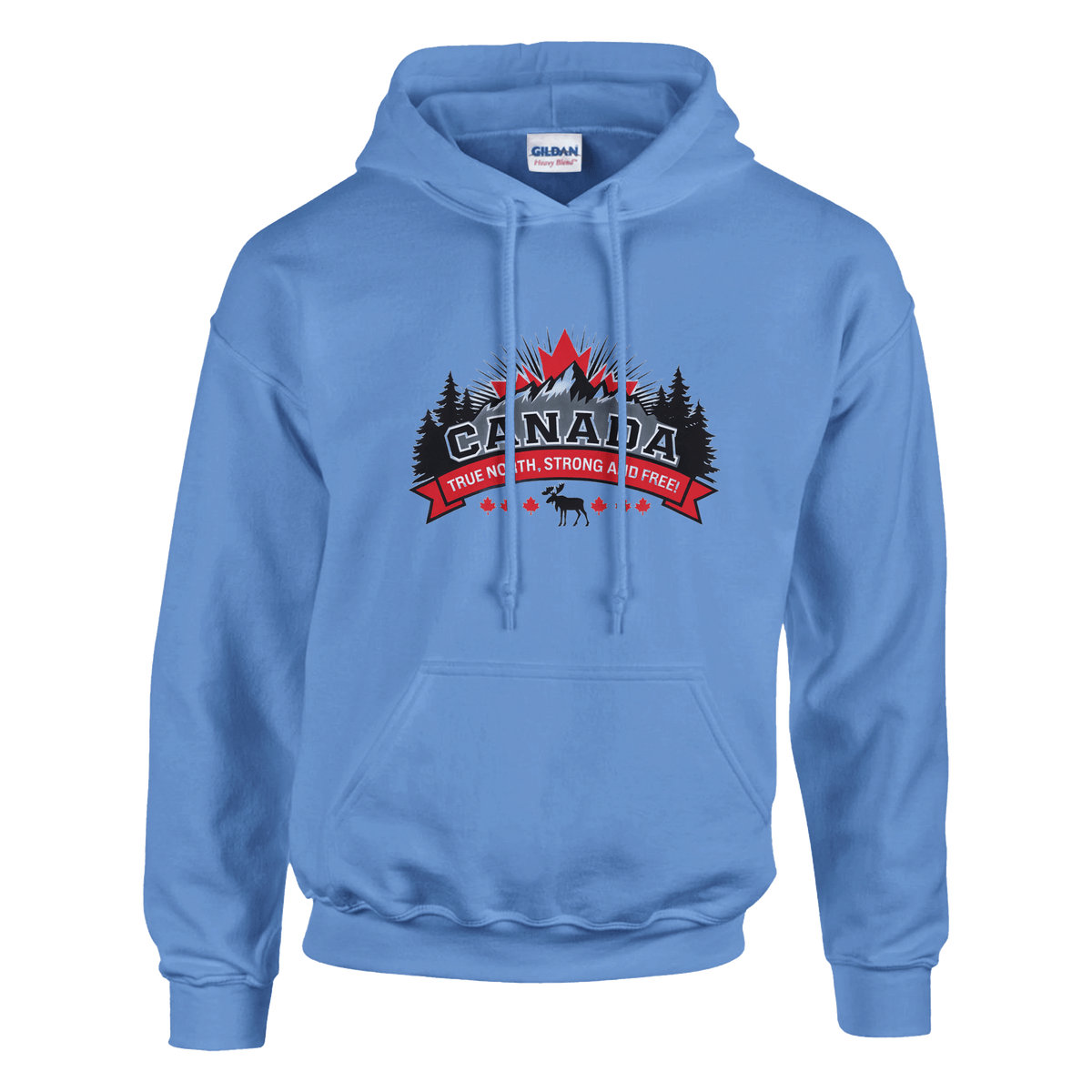 Canada True North Strong & Free Pullover Hoodie - Heavy Blend Comfort - KPAP Canada