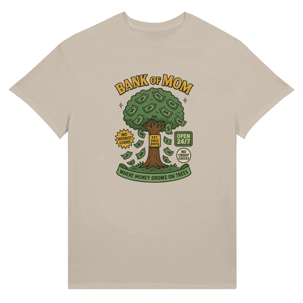 Ultra Cotton T-Shirt - 'Bank of Mom' Design for Unisex Style - KPAP Canada