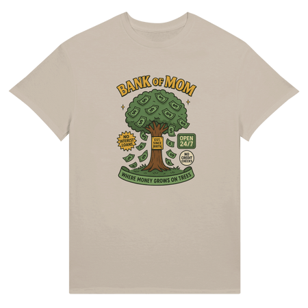 Ultra Cotton T-Shirt - 'Bank of Mom' Design for Unisex Style - KPAP Canada