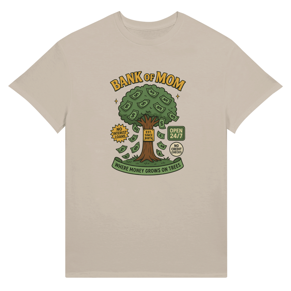 Ultra Cotton T-Shirt - 'Bank of Mom' Design for Unisex Style - KPAP Canada