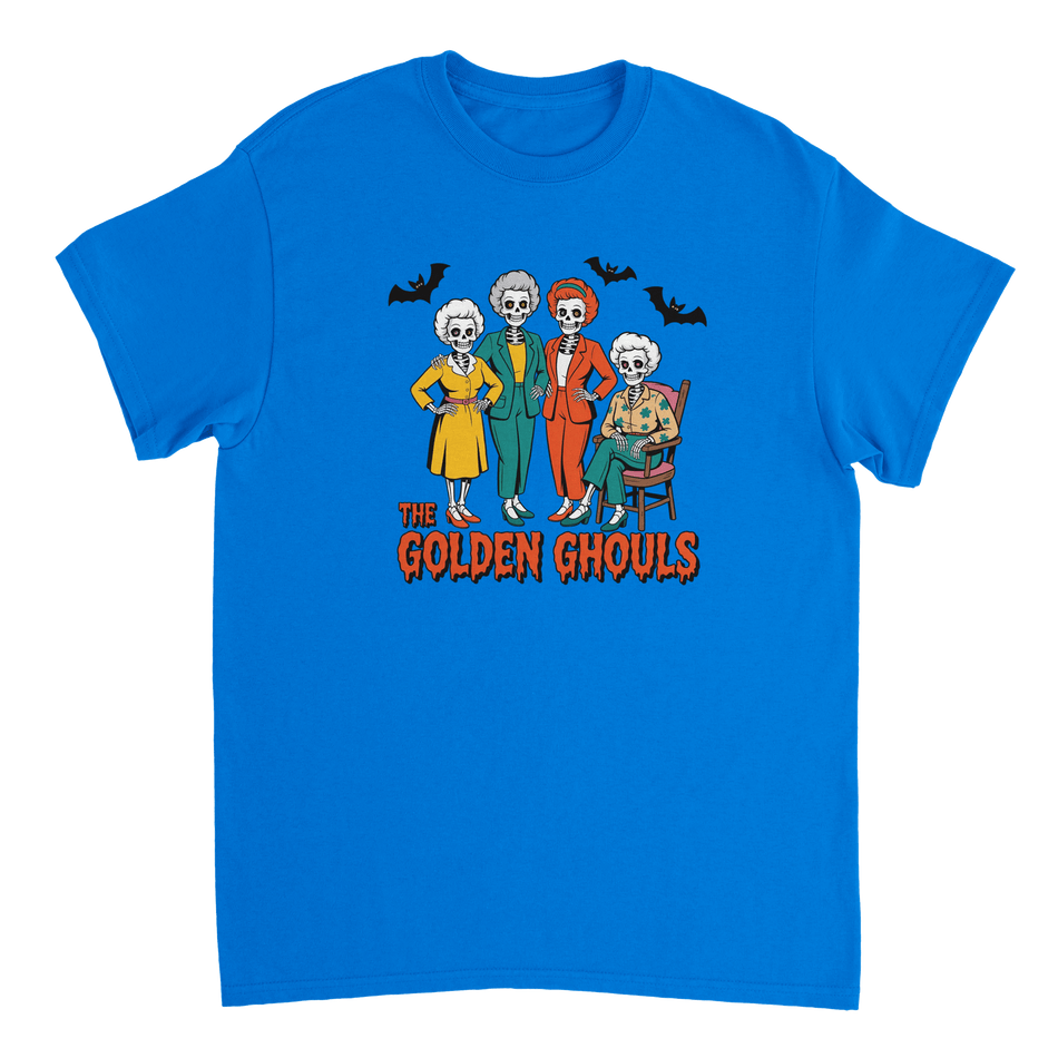 The Golden Ghouls T-Shirt – Spooky & Stylish Skeletons, Heavyweight Cotton, Classic Fit - KPAP Canada