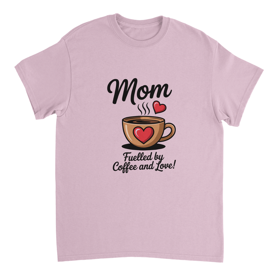 Coffee & Love Mom T-Shirt – Heavyweight Cotton Tee for Moms - KPAP Canada