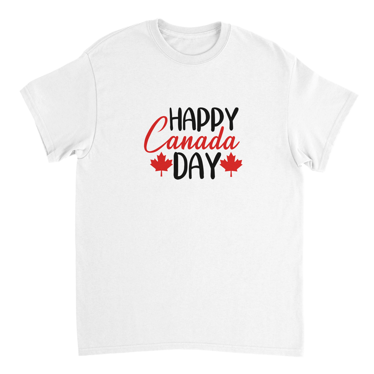 Happy Canada Day T-Shirt – Festive Maple Leaf Design, Premium Cotton, Classic Fit - KPAP Canada