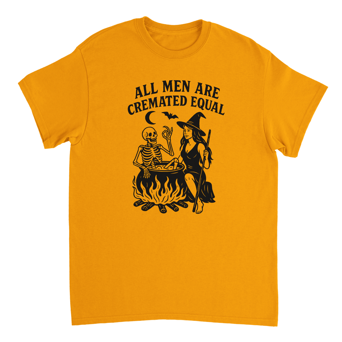 Unisex T-Shirt - All Men Are Cremated Equally - Classic Fit Cotton Tee - KPAP Canada