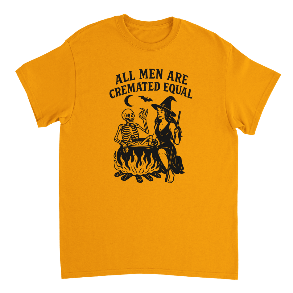 Unisex T-Shirt - All Men Are Cremated Equally - Classic Fit Cotton Tee - KPAP Canada