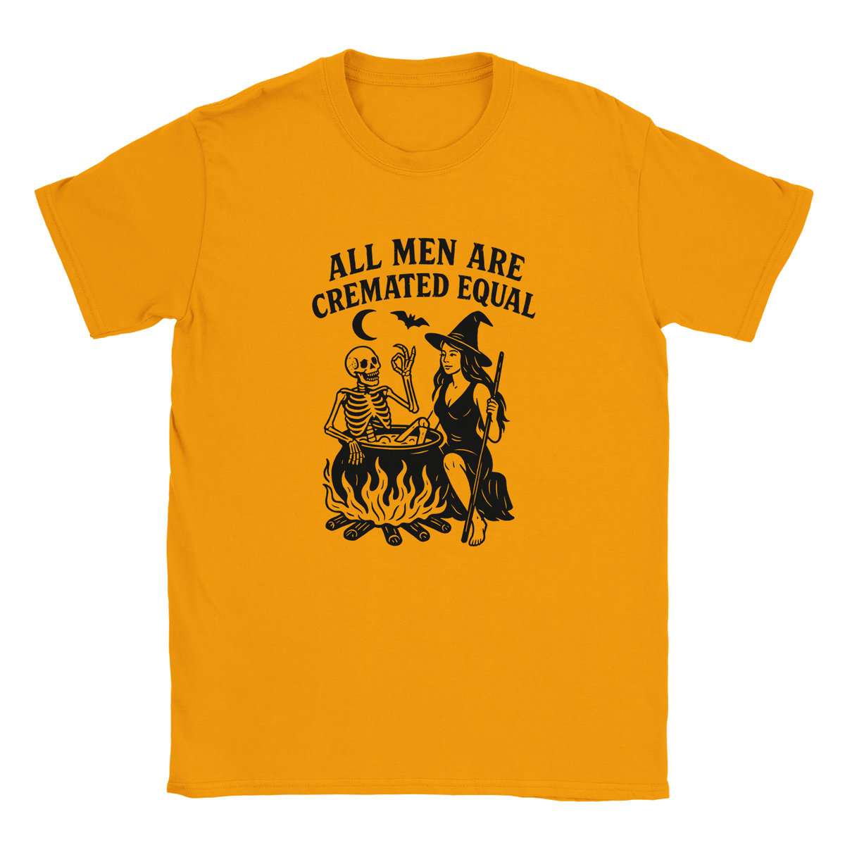 Unisex Halloween T-Shirt - All Men Are Cremated Equal Graphic Tee - KPAP Canada