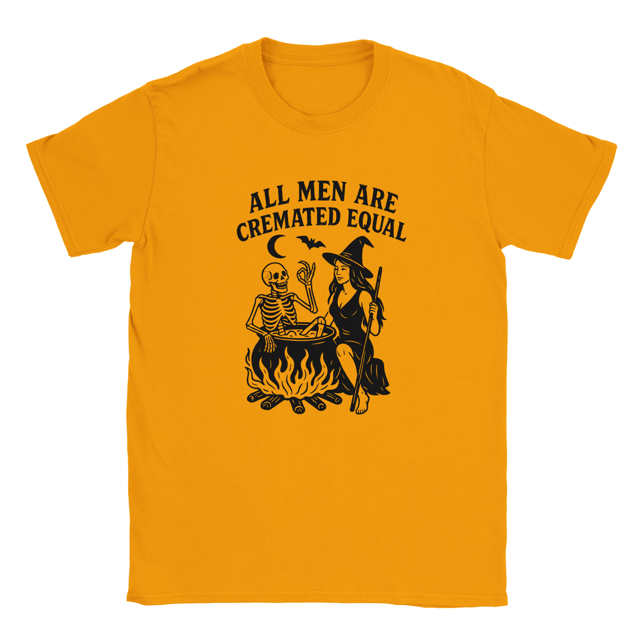Unisex Halloween T-Shirt - All Men Are Cremated Equal Graphic Tee - KPAP Canada