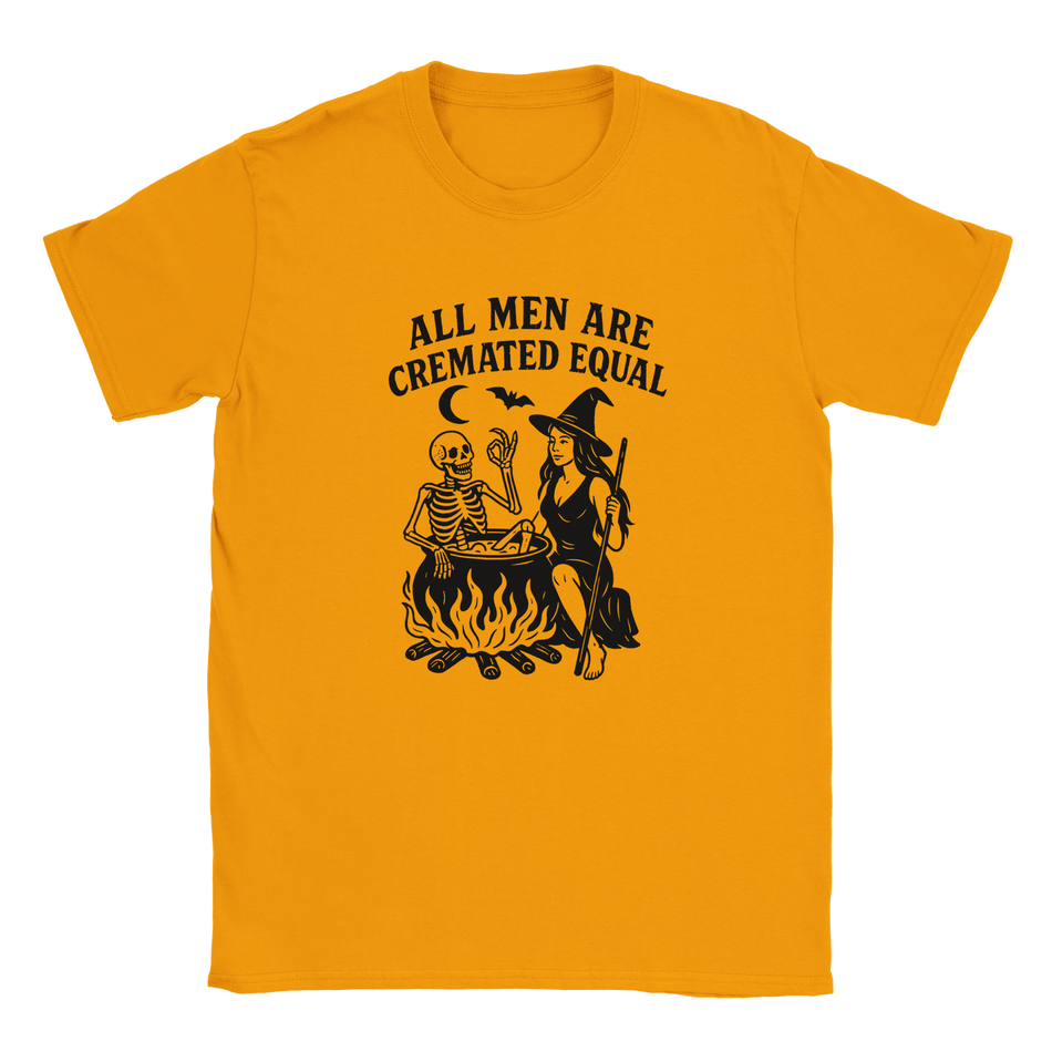Unisex Halloween T-Shirt - All Men Are Cremated Equal Graphic Tee - KPAP Canada