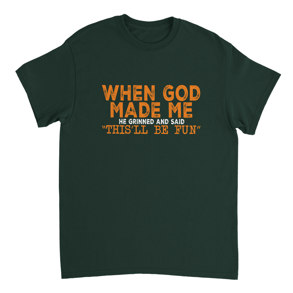 "This'll Be Fun" T-Shirt – Heavyweight Cotton, Classic Fit, Durable Casual Wear in Your Choice of Fun Hues - KPAP Canada