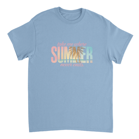 Endless Summer Vibes T-Shirt – Pastel Dreamscape, Premium Cotton, Classic Fit, Durable Casual Wear - KPAP Canada