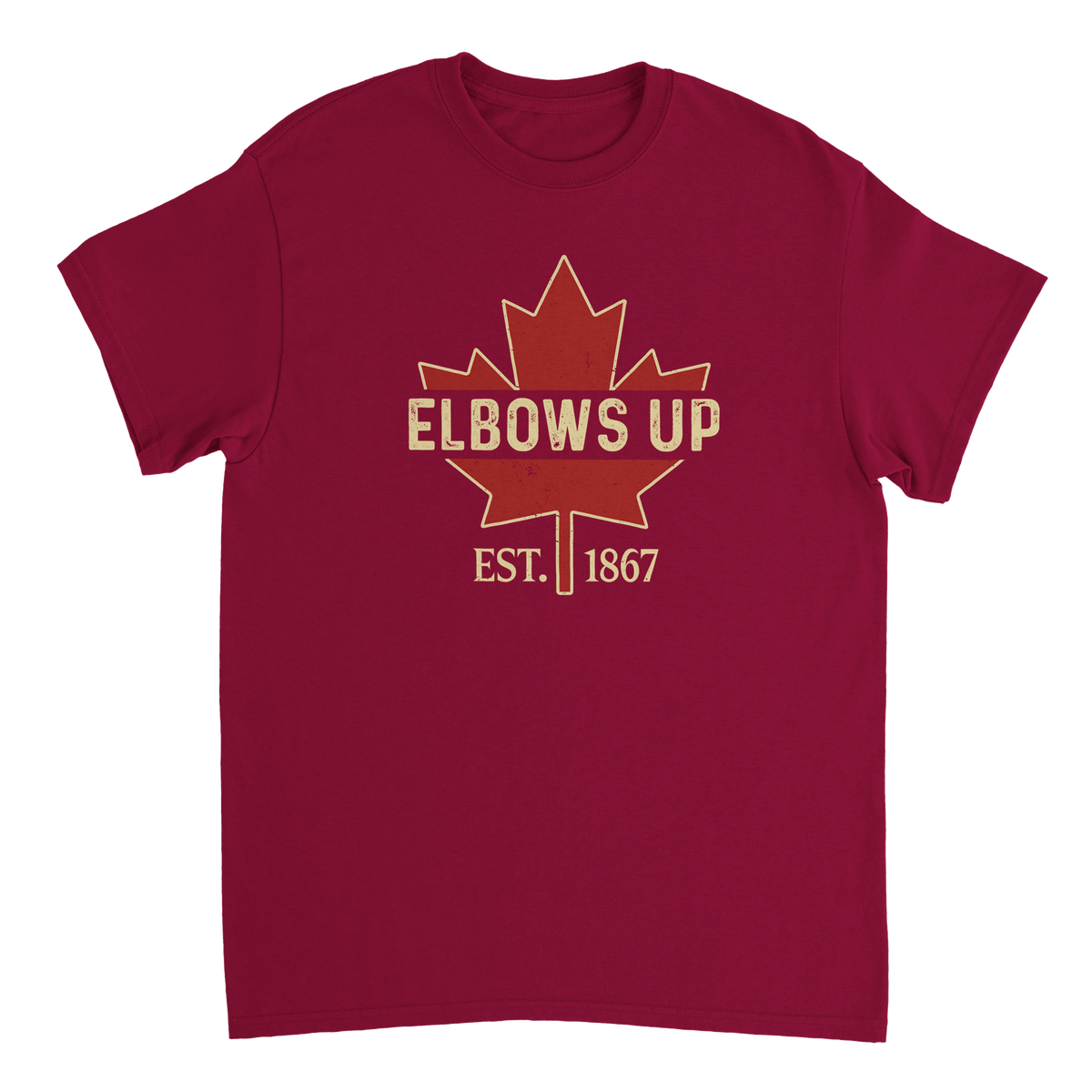 Elbows Up Canada! Classic Fit Cotton T-Shirt – Durable Casual Wear - KPAP Canada
