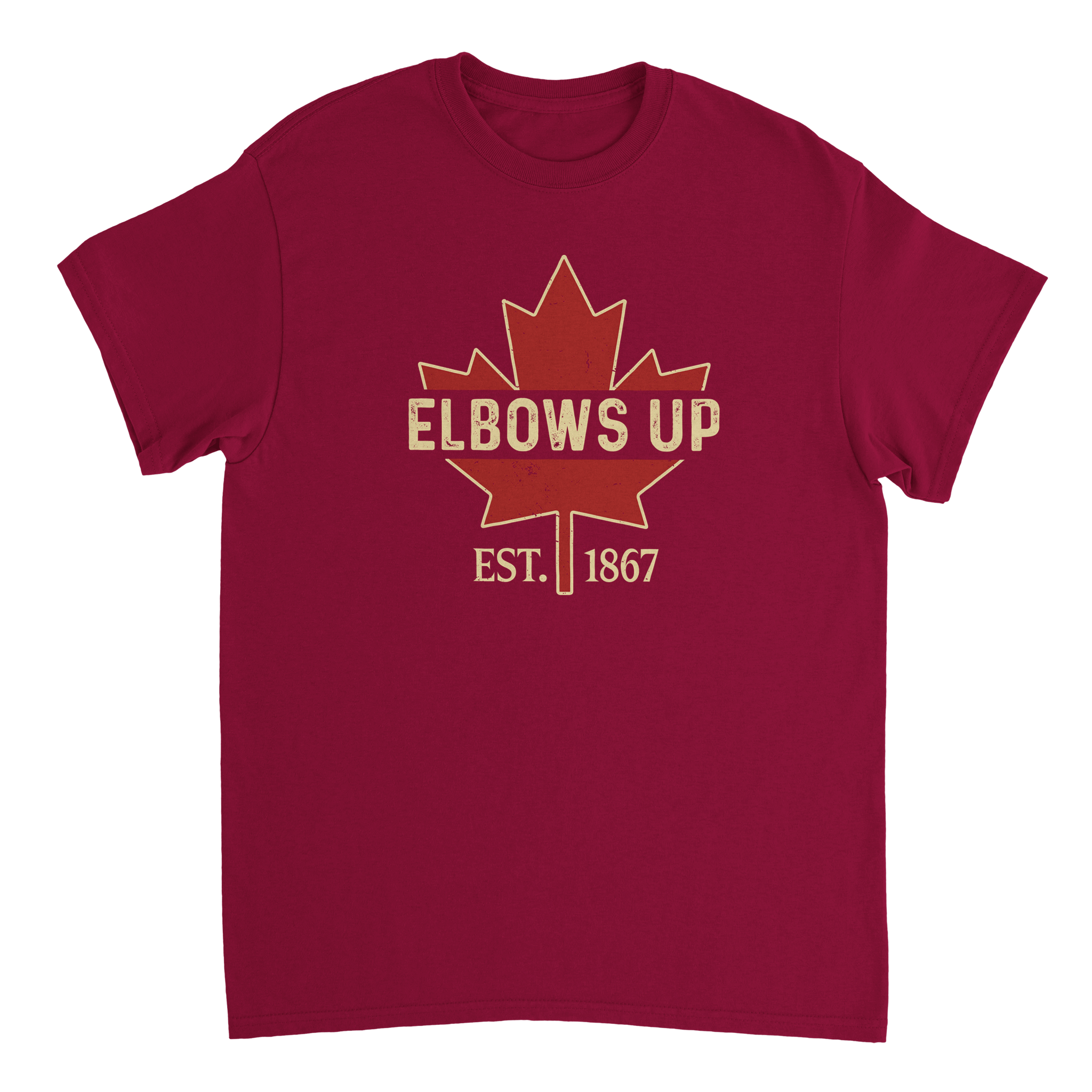 Elbows Up Canada! Classic Fit Cotton T-Shirt – Durable Casual Wear - KPAP Canada