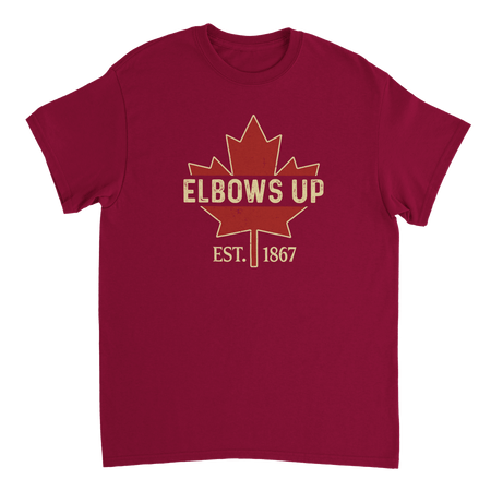 Elbows Up Canada! Classic Fit Cotton T-Shirt – Durable Casual Wear - KPAP Canada