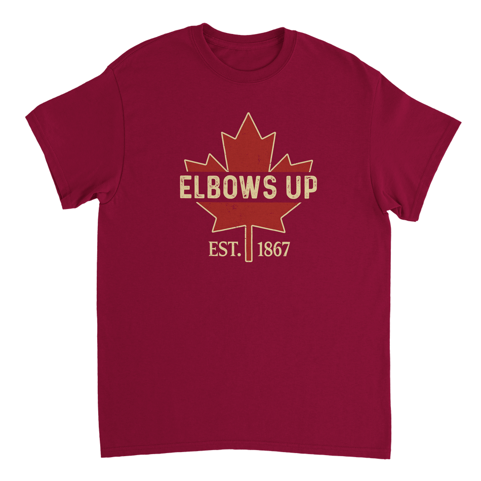 Elbows Up Canada! Classic Fit Cotton T-Shirt – Durable Casual Wear - KPAP Canada