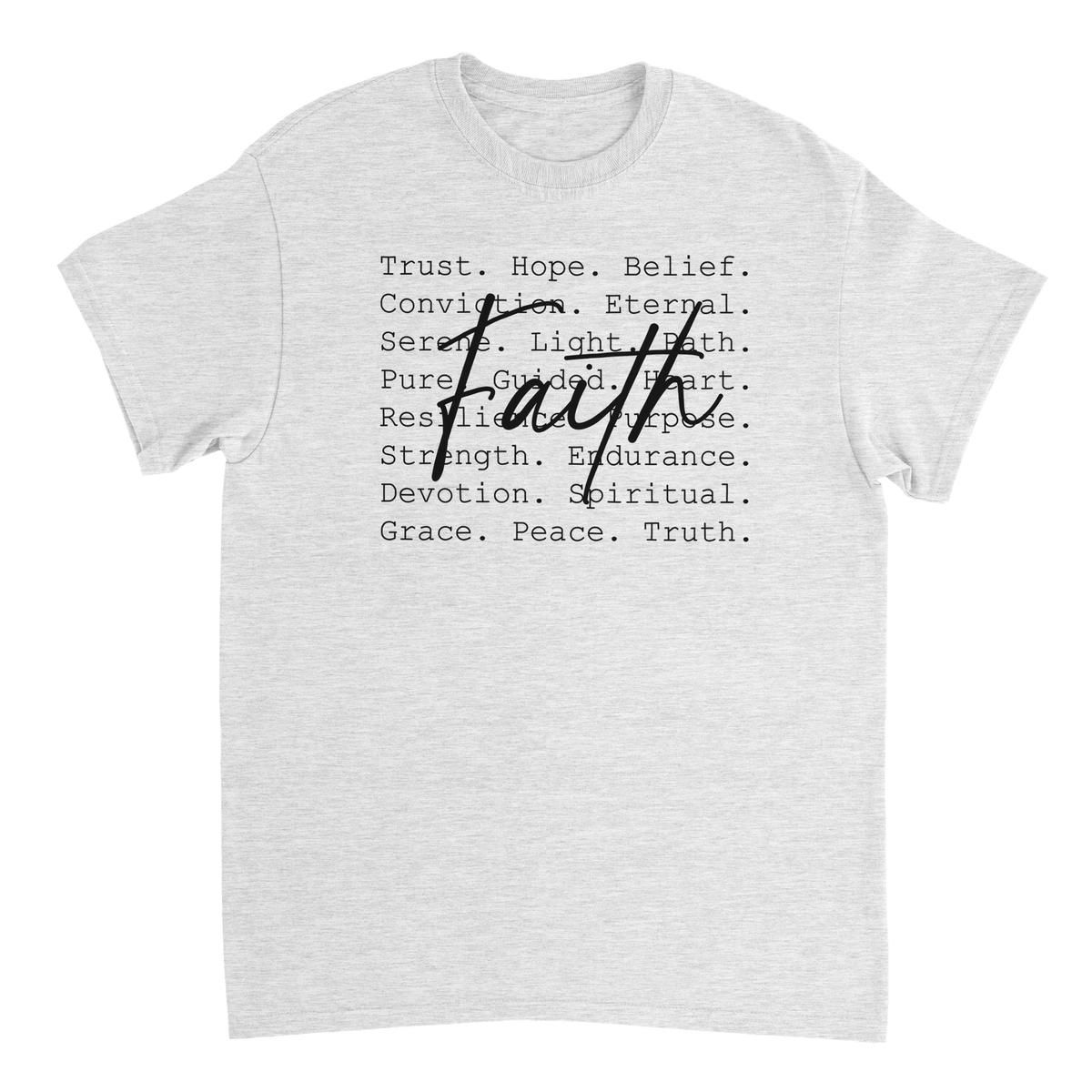 Faith Inspired Heavyweight Cotton T-Shirt – Classic Fit & Comfortable - KPAP Canada