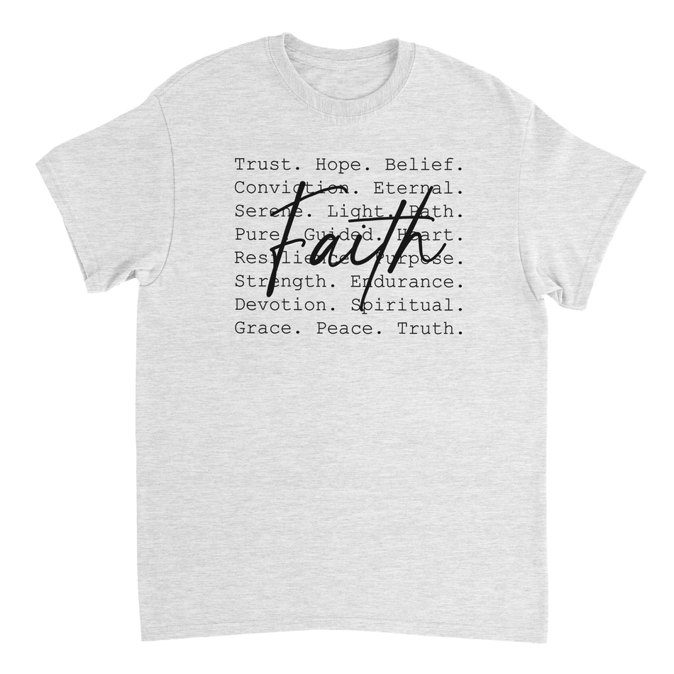 Faith Inspired Heavyweight Cotton T-Shirt – Classic Fit & Comfortable - KPAP Canada