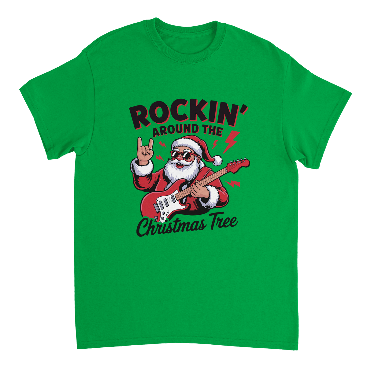 Rockin' Around the Christmas Tree Cotton T-Shirt – Classic Fit Holiday Apparel - KPAP Canada