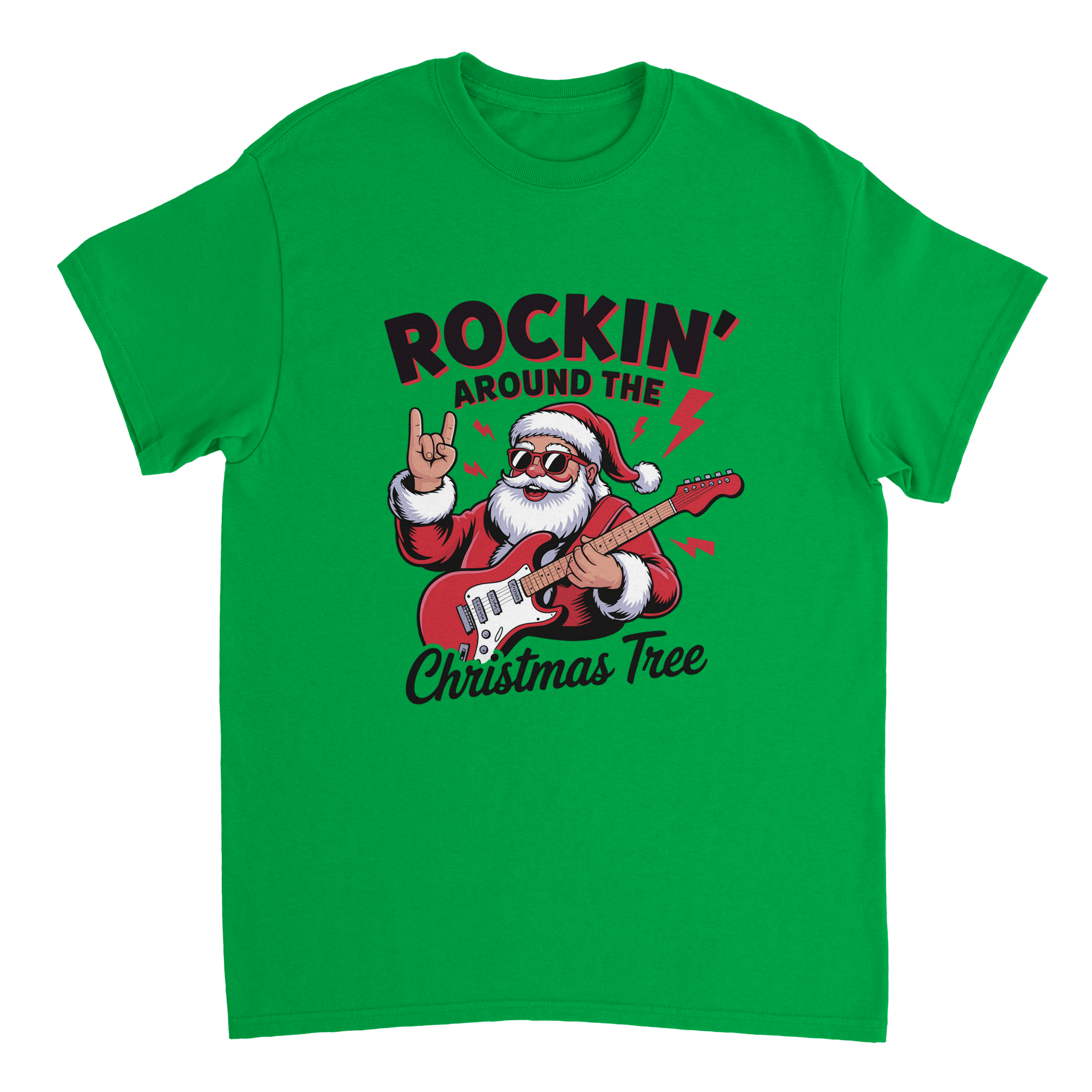 Rockin' Around the Christmas Tree Cotton T-Shirt – Classic Fit Holiday Apparel - KPAP Canada