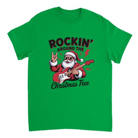 Rockin' Around the Christmas Tree Cotton T-Shirt – Classic Fit Holiday Apparel - KPAP Canada