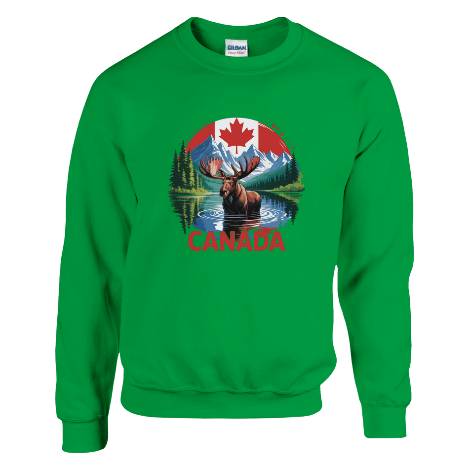 Canada Moose & Mountains Heavy Blend Sweatshirt – Classic Comfort - KPAP Canada