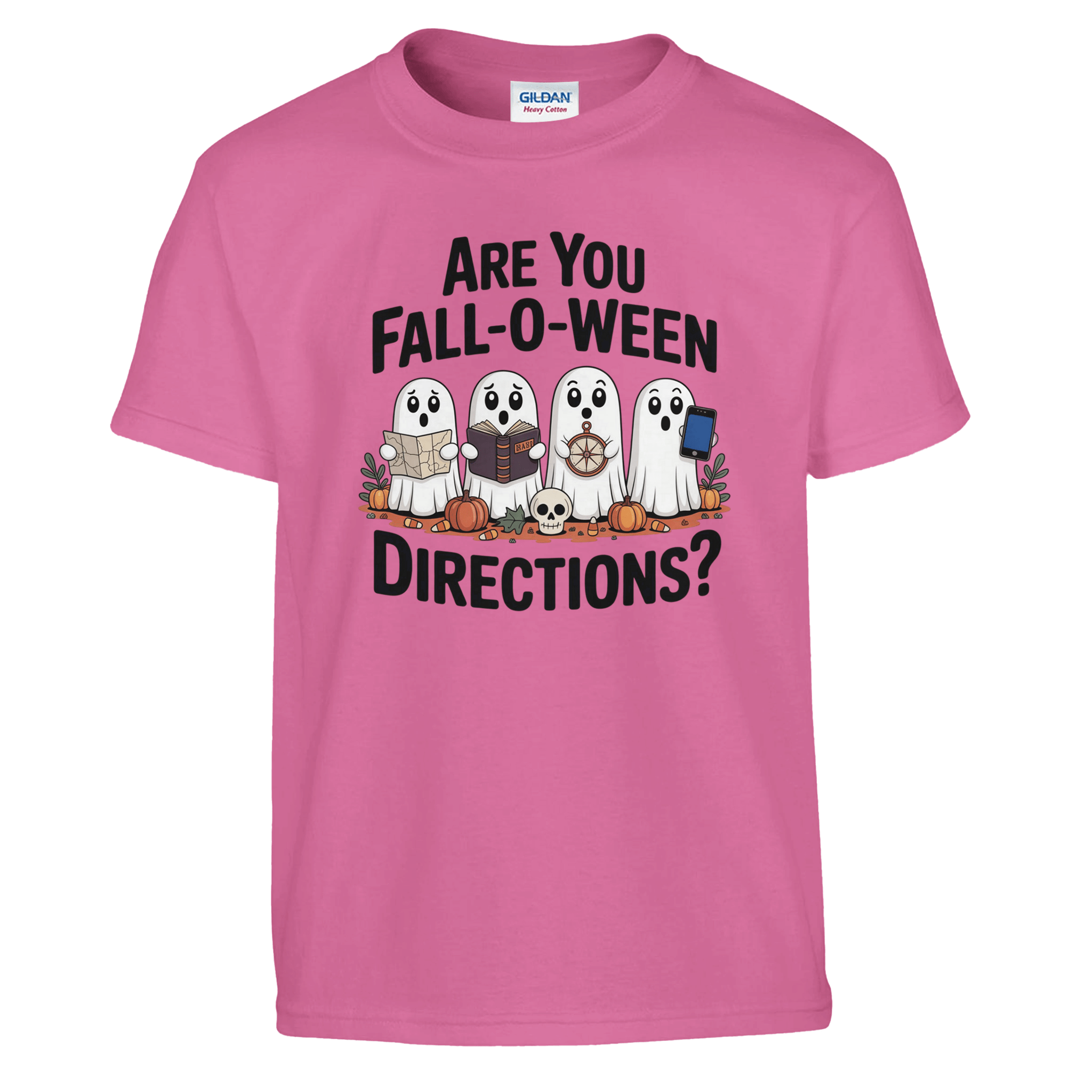 Kids Halloween T-Shirt – 'Are You Fall - O - Ween Directions?' Fun Design - KPAP Canada