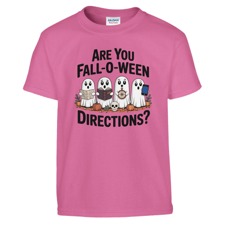 Kids Halloween T-Shirt – 'Are You Fall - O - Ween Directions?' Fun Design - KPAP Canada