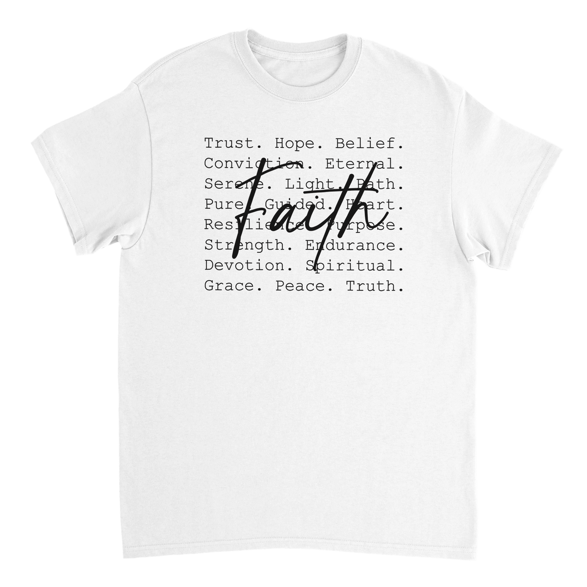 Faith Inspired Heavyweight Cotton T-Shirt – Classic Fit & Comfortable - KPAP Canada