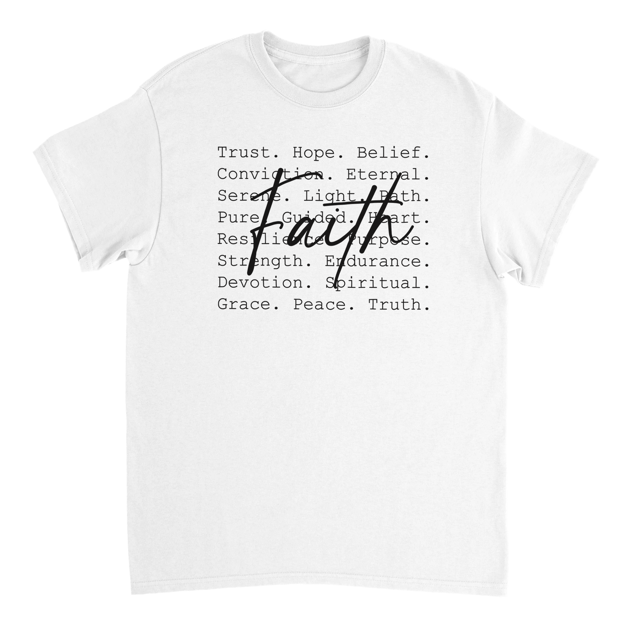 Faith Inspired Heavyweight Cotton T-Shirt – Classic Fit & Comfortable - KPAP Canada
