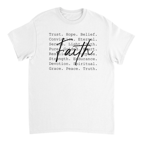 Faith Inspired Heavyweight Cotton T-Shirt – Classic Fit & Comfortable - KPAP Canada