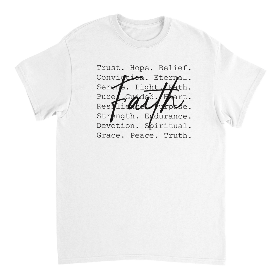 Faith Inspired Heavyweight Cotton T-Shirt – Classic Fit & Comfortable - KPAP Canada