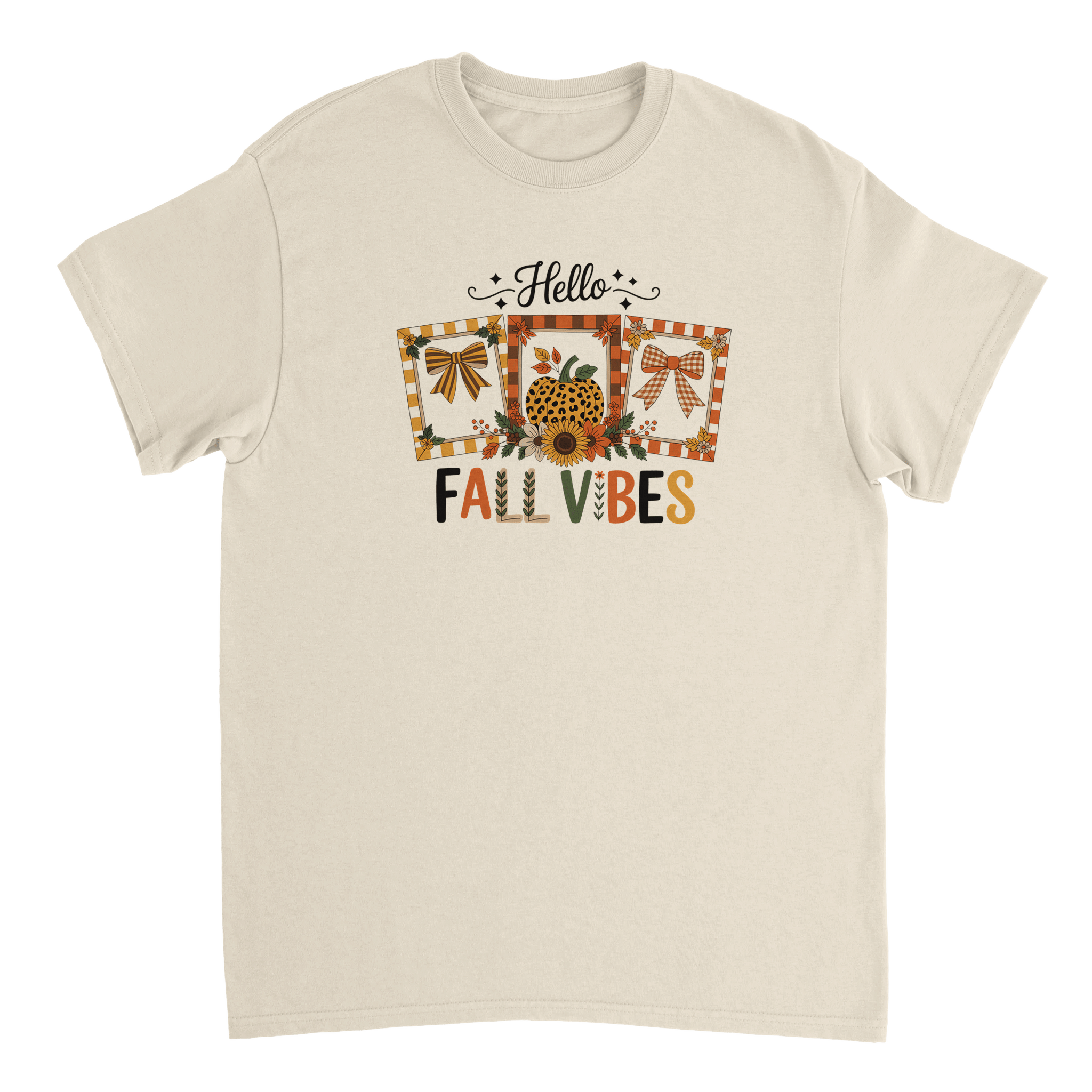 Hello Autumn Vibes T-Shirt – Cozy Fall Comfort, Classic Fit, Durable Casual Wear - KPAP Canada
