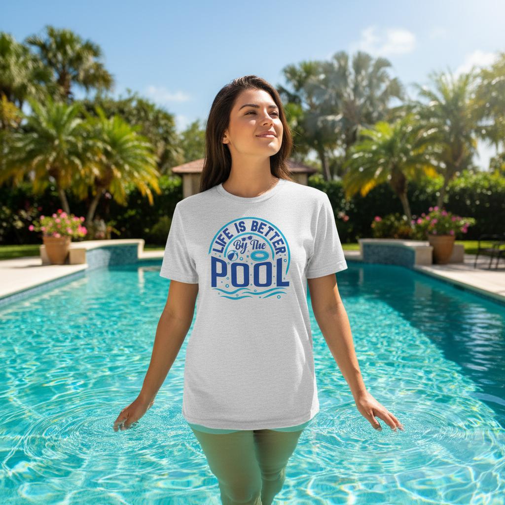 Life is Better by the Pool T-Shirt – Summer Vibes, Heavyweight Cotton, Classic Fit, Durable Casual Wear - KPAP Canada