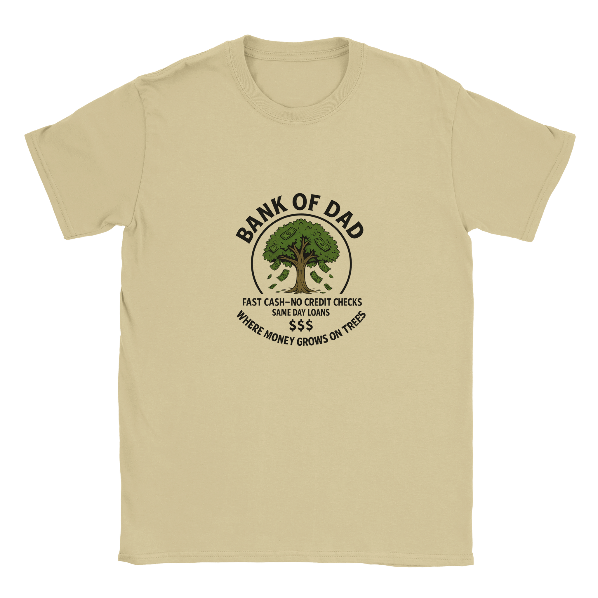 Funny 'Bank of Dad' T-Shirt – Soft Fabric - KPAP Canada