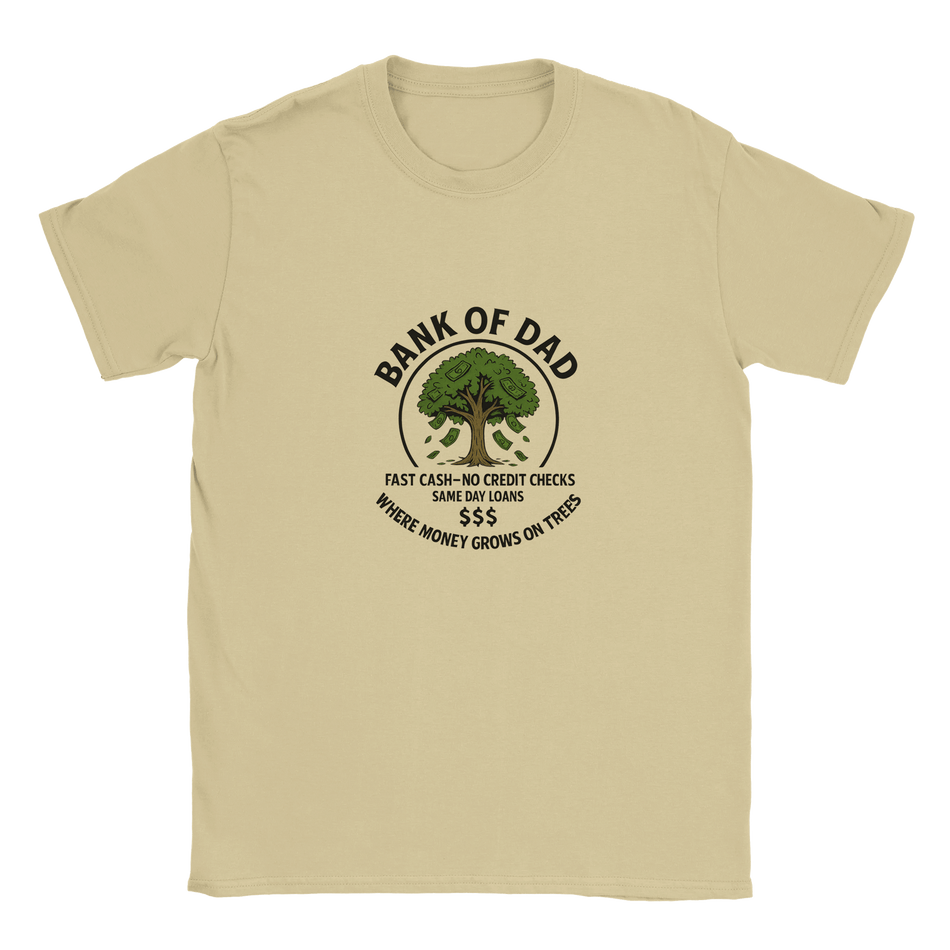 Funny 'Bank of Dad' T-Shirt – Soft Fabric - KPAP Canada