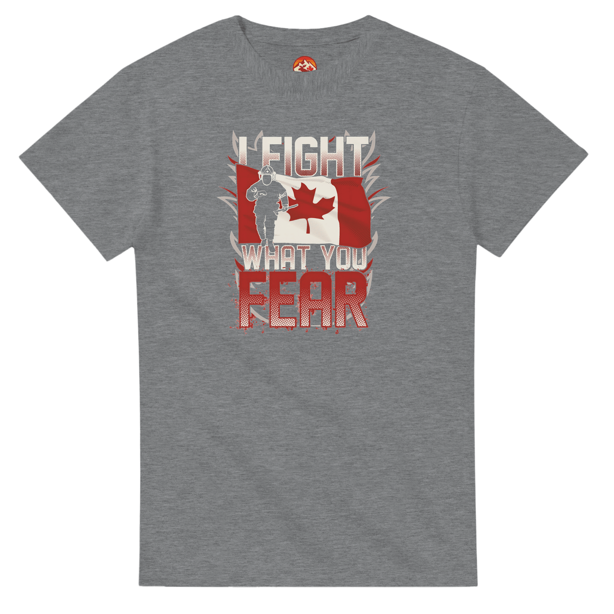Canadian Firefighter Unisex Heavy Cotton T-Shirt - 'I Fight What You Fear' Classic Tee - KPAP Canada