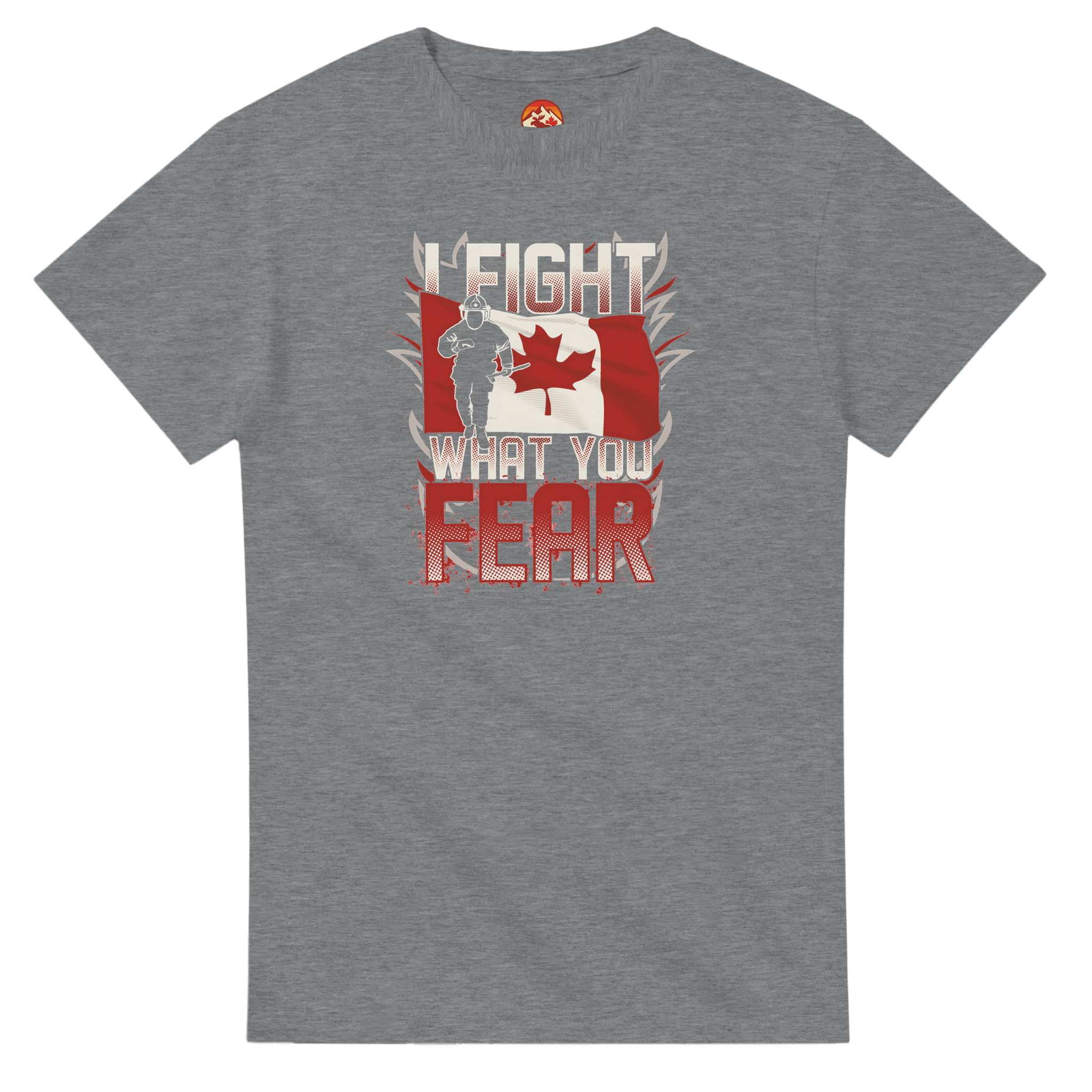 Canadian Firefighter Unisex Heavy Cotton T-Shirt - 'I Fight What You Fear' Classic Tee - KPAP Canada