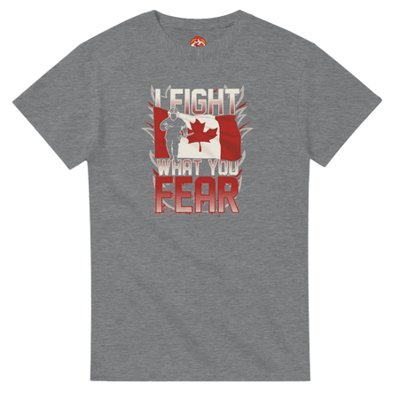 Canadian Firefighter Unisex Heavy Cotton T-Shirt - 'I Fight What You Fear' Classic Tee - KPAP Canada