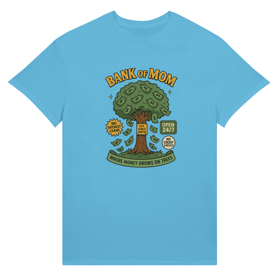 Ultra Cotton T-Shirt - 'Bank of Mom' Design for Unisex Style - KPAP Canada