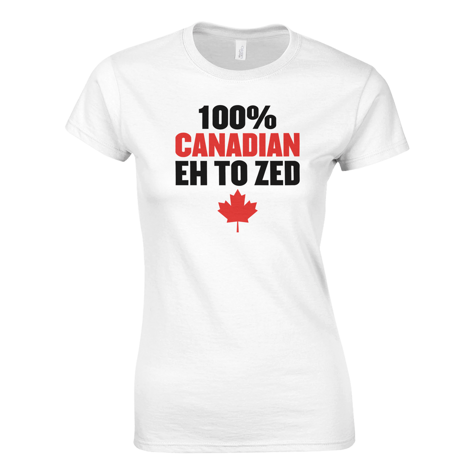 Ladies Canadian Eh to Z T-Shirt - Comfortable - KPAP Canada