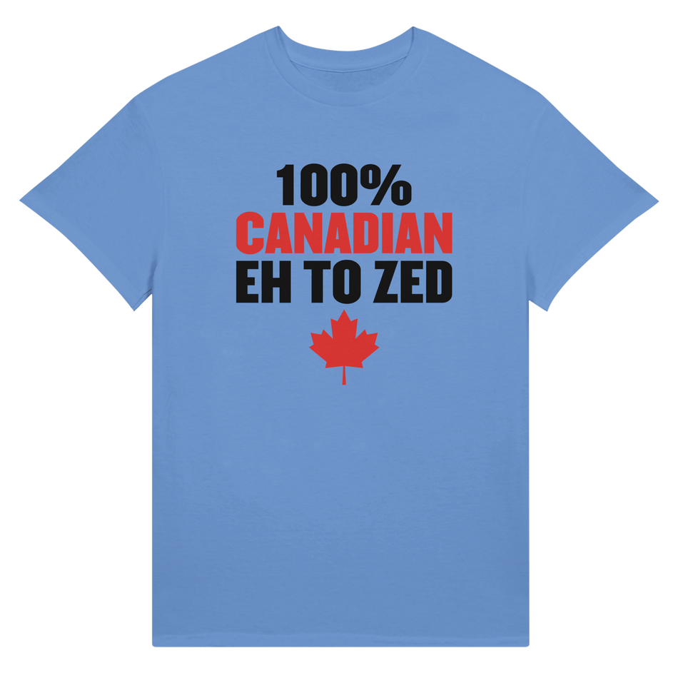 100% Canadian Eh to Z Unisex Ultra Cotton T-Shirt – Classic Canadian Pride - KPAP Canada