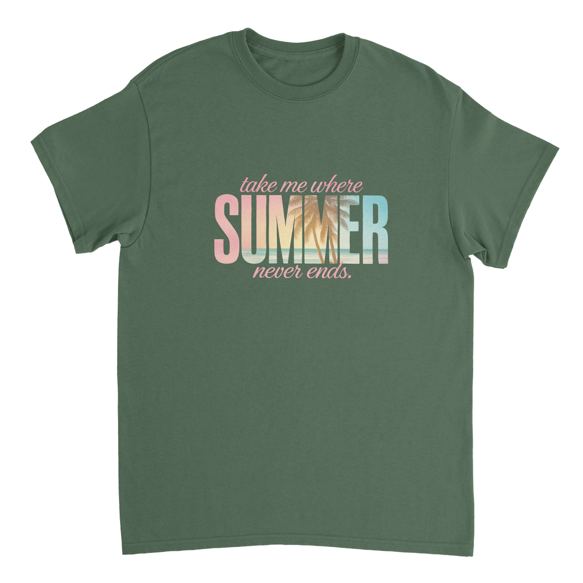 Endless Summer Vibes T-Shirt – Pastel Dreamscape, Premium Cotton, Classic Fit, Durable Casual Wear - KPAP Canada