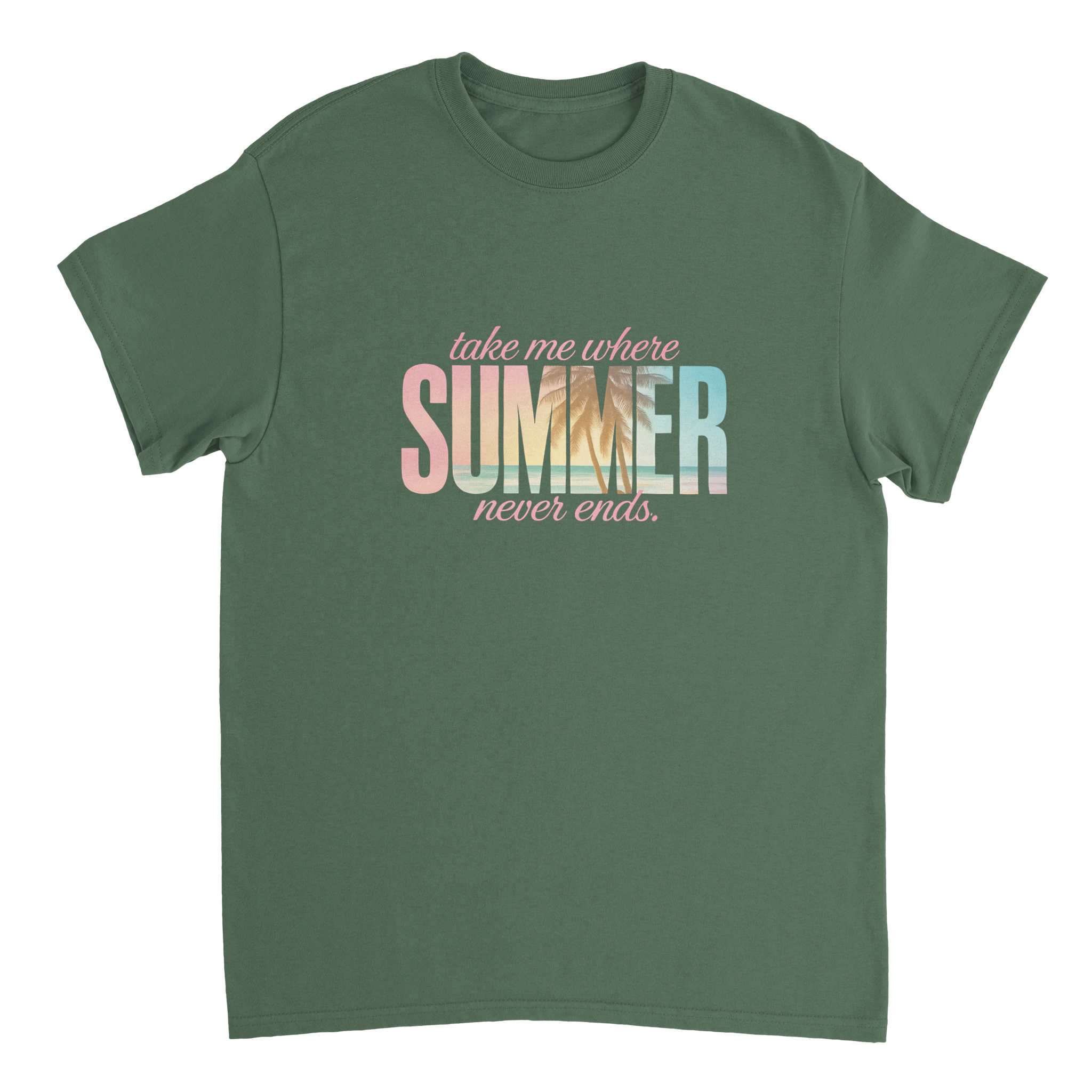 Endless Summer Vibes T-Shirt – Pastel Dreamscape, Premium Cotton, Classic Fit, Durable Casual Wear - KPAP Canada