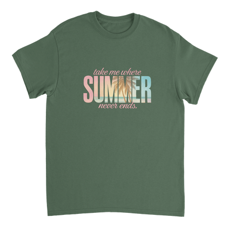 Endless Summer Vibes T-Shirt – Pastel Dreamscape, Premium Cotton, Classic Fit, Durable Casual Wear - KPAP Canada