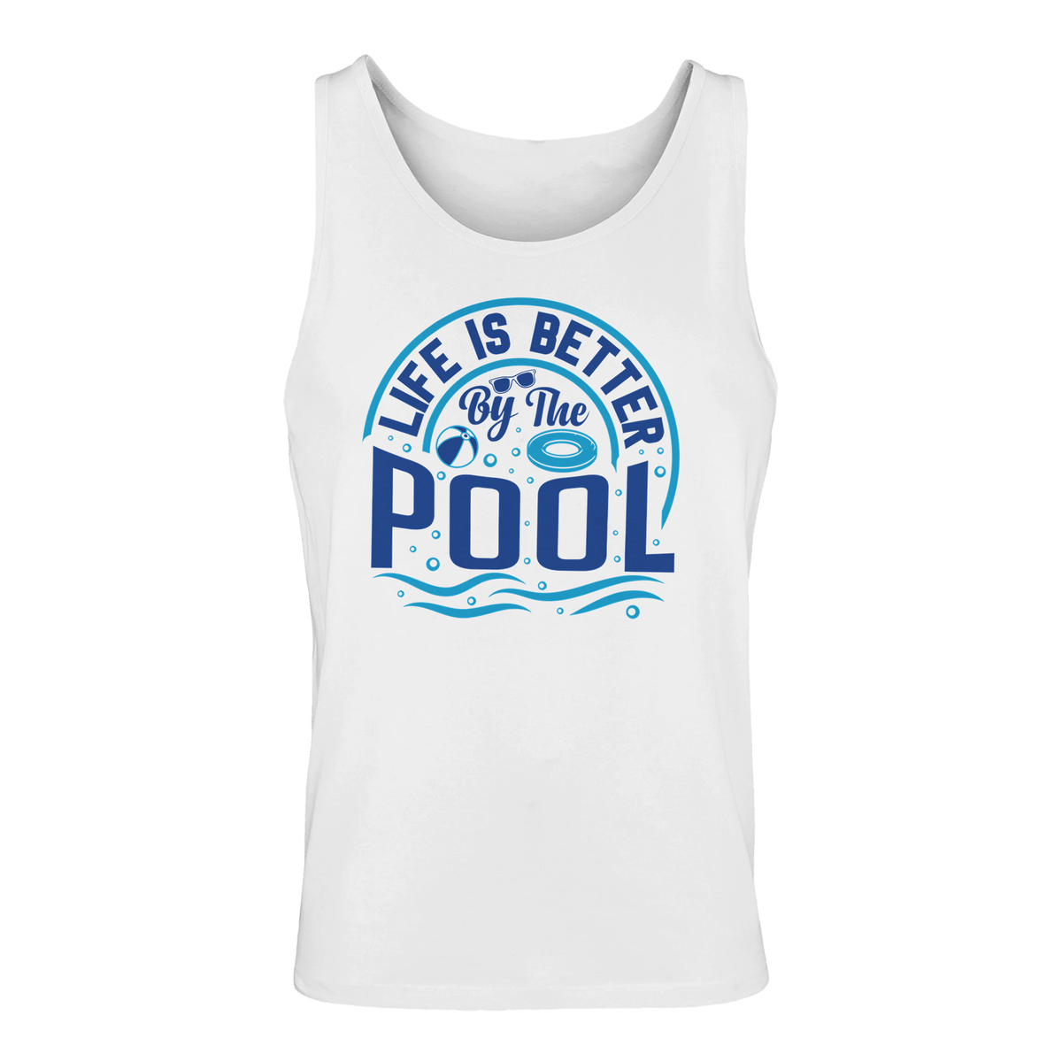 Men's Tank Top - 'Life is Better By The Pool' - Classic Fit Cotton Jersey - KPAP Canada