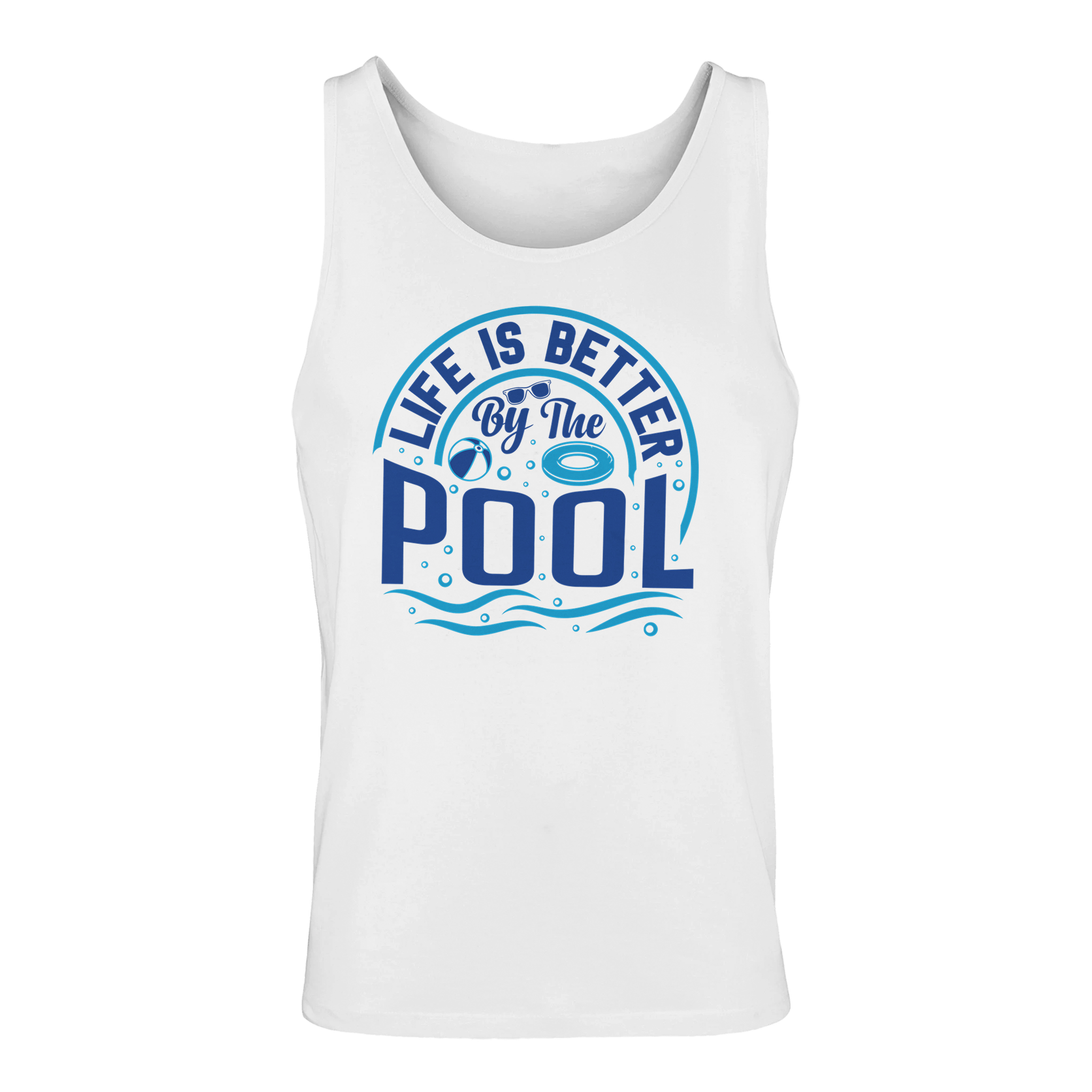 Men's Tank Top - 'Life is Better By The Pool' - Classic Fit Cotton Jersey - KPAP Canada