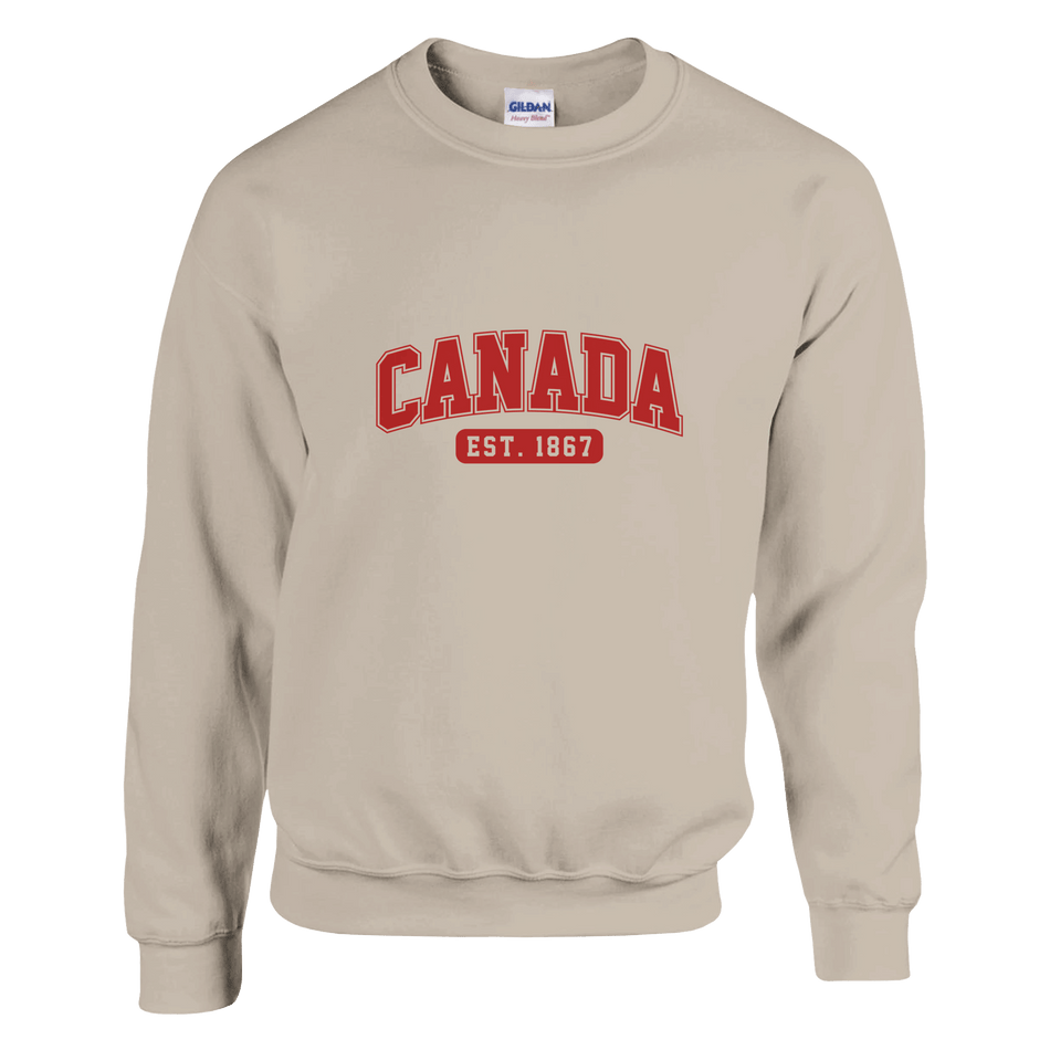 Canada Est. 1867 Heavy Blend Sweatshirt – Classic Fit and Comfort - KPAP Canada