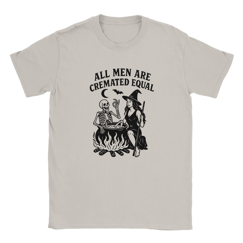 Unisex Halloween T-Shirt - All Men Are Cremated Equal Graphic Tee - KPAP Canada
